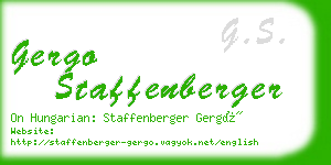 gergo staffenberger business card